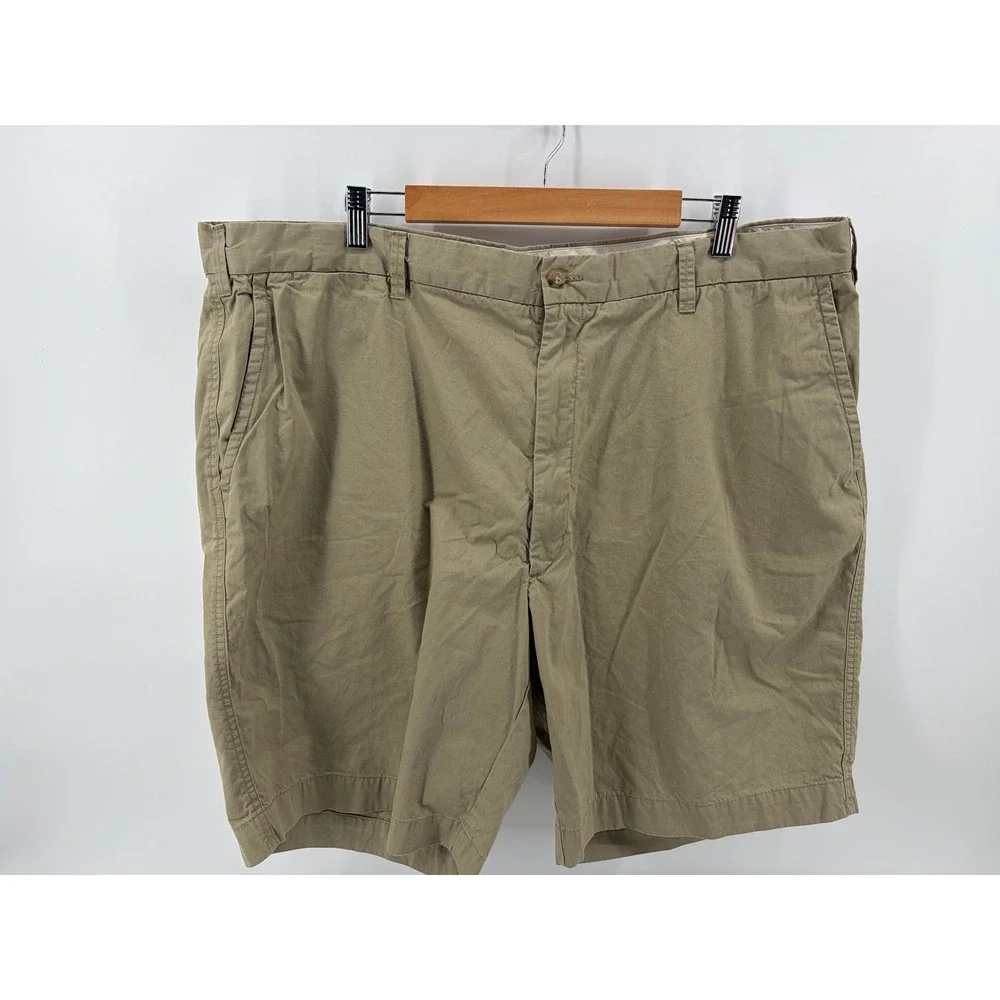 Polo Ralph Lauren Khaki Shorts Flat Front Casual Classic Fit, Sz 44B/44G